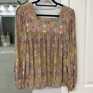 Long Sleeve Floral Blouse